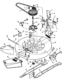 Mower Housing parts for Craftsman Rear-Engine Riding Mower 502251250 from AppliancePartsPros.com