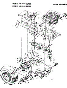 Drive Assembly parts for Craftsman Front-Engine Lawn Tractor 50225131 from AppliancePartsPros.com