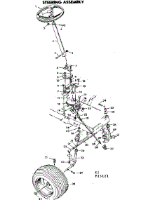 Steering Assembly parts for Craftsman Front-Engine Lawn Tractor 50225131 from AppliancePartsPros.com
