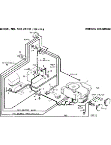 Wiring Diagram 10 Hp parts for Craftsman Front-Engine Lawn Tractor 50225131 from AppliancePartsPros.com