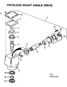 Peerless Right Angle Drive parts for Craftsman Front-Engine Lawn Tractor 50225131 from AppliancePartsPros.com
