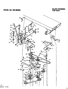 Blade Housing Top Half parts for Craftsman Front-Engine Lawn Tractor 502253620 from AppliancePartsPros.com