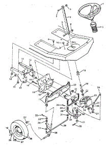 Steering System parts for Craftsman Front-Engine Lawn Tractor 502254110 from AppliancePartsPros.com