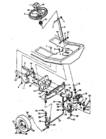 Steering System parts for Craftsman Front-Engine Lawn Tractor 502254121 from AppliancePartsPros.com