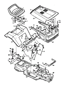 Chassis & Hood parts for Craftsman Front-Engine Lawn Tractor 502254210 from AppliancePartsPros.com