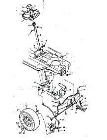 Steering System parts for Craftsman Front-Engine Lawn Tractor 502254211 from AppliancePartsPros.com