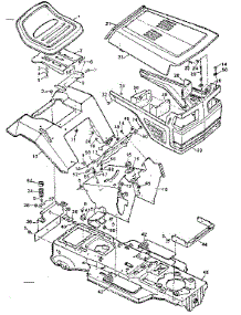 Main Frame parts for Craftsman Front-Engine Lawn Tractor 502254280 from AppliancePartsPros.com