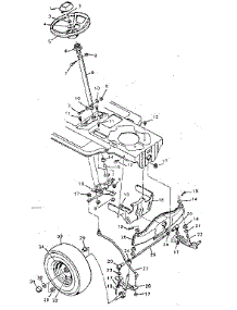 Steering And Front Axle parts for Craftsman Front-Engine Lawn Tractor 502254280 from AppliancePartsPros.com