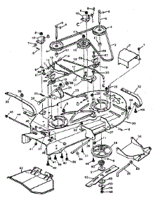 Mower Deck parts for Craftsman Front-Engine Lawn Tractor 502254280 from AppliancePartsPros.com