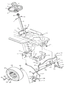Steering System parts for Craftsman Front-Engine Lawn Tractor 502254281 from AppliancePartsPros.com