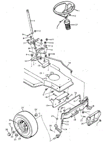 Steering parts for Craftsman Front-Engine Lawn Tractor 502254970 from AppliancePartsPros.com