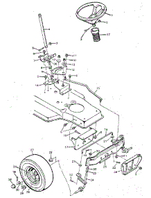 Steering parts for Craftsman Front-Engine Lawn Tractor 502254982 from AppliancePartsPros.com