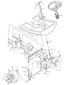 Steering System parts for Craftsman Front-Engine Lawn Tractor 502255010 from AppliancePartsPros.com