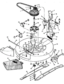 Mower Housing parts for Craftsman Front-Engine Lawn Tractor 502255030 from AppliancePartsPros.com
