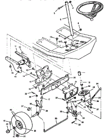 Steering parts for Craftsman Front-Engine Lawn Tractor 502255031 from AppliancePartsPros.com