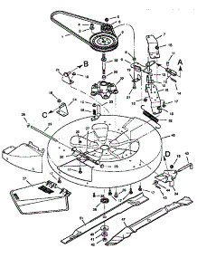 Mower Housing parts for Craftsman Front-Engine Lawn Tractor 502255031 from AppliancePartsPros.com