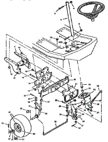 Steering parts for Craftsman Front-Engine Lawn Tractor 502255040 from AppliancePartsPros.com