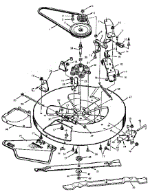 Mower Housing parts for Craftsman Front-Engine Lawn Tractor 502255050 from AppliancePartsPros.com
