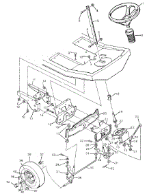 Steering System parts for Craftsman Front-Engine Lawn Tractor 502255092 from AppliancePartsPros.com