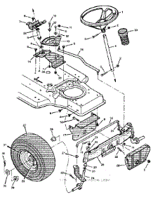 Steering parts for Craftsman Front-Engine Lawn Tractor 502255110 from AppliancePartsPros.com