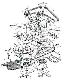 Mower Housing parts for Craftsman Front-Engine Lawn Tractor 502255110 from AppliancePartsPros.com