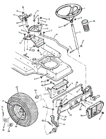 Steering parts for Craftsman Front-Engine Lawn Tractor 502255111 from AppliancePartsPros.com