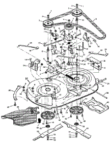 Mower Housing parts for Craftsman Front-Engine Lawn Tractor 502255111 from AppliancePartsPros.com
