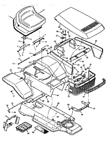 Chassis And Hood parts for Craftsman Front-Engine Lawn Tractor 502255120 from AppliancePartsPros.com