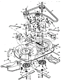 Mower Deck parts for Craftsman Front-Engine Lawn Tractor 502255120 from AppliancePartsPros.com