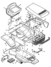 Chassis And Hood parts for Craftsman Front-Engine Lawn Tractor 502255121 from AppliancePartsPros.com