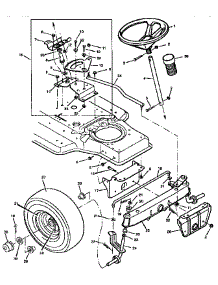 Steering parts for Craftsman Front-Engine Lawn Tractor 502255121 from AppliancePartsPros.com