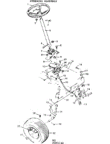Steering Assembly parts for Craftsman Front-Engine Lawn Tractor 502255140 from AppliancePartsPros.com