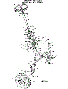 Steering Assembly parts for Craftsman Front-Engine Lawn Tractor 502255150 from AppliancePartsPros.com