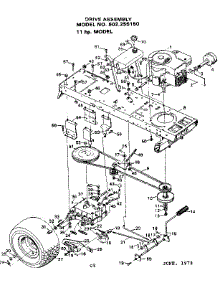 Drive Assembly parts for Craftsman Front-Engine Lawn Tractor 502255150 from AppliancePartsPros.com