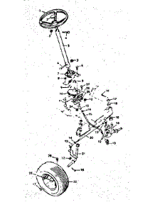 Steering Assembly parts for Craftsman Front-Engine Lawn Tractor 502255161 from AppliancePartsPros.com