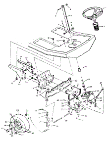 Steering System parts for Craftsman Front-Engine Lawn Tractor 502255172 from AppliancePartsPros.com