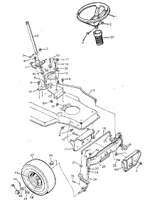 Steering parts for Craftsman Front-Engine Lawn Tractor 502255180 from AppliancePartsPros.com