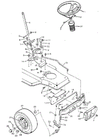Steering parts for Craftsman Front-Engine Lawn Tractor 502255192 from AppliancePartsPros.com
