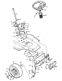 Steering parts for Craftsman Front-Engine Lawn Tractor 502255193 from AppliancePartsPros.com