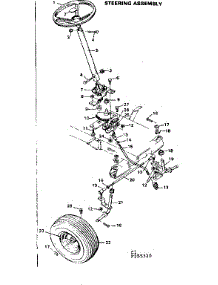 Steering Assembly parts for Craftsman Front-Engine Lawn Tractor 502255320 from AppliancePartsPros.com