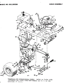 Drive Assembly parts for Craftsman Front-Engine Lawn Tractor 502255320 from AppliancePartsPros.com