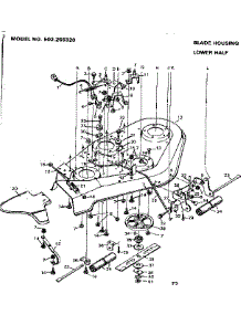 Blade Housing,Lower Half parts for Craftsman Front-Engine Lawn Tractor 502255320 from AppliancePartsPros.com