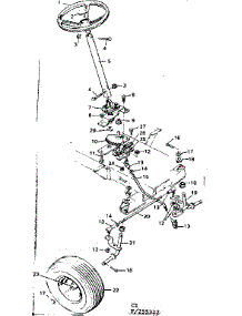 Steering Assembly parts for Craftsman Front-Engine Lawn Tractor 502255322 from AppliancePartsPros.com