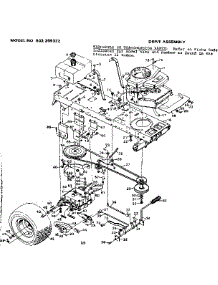Drive Assembly parts for Craftsman Front-Engine Lawn Tractor 502255322 from AppliancePartsPros.com