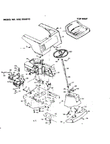 Main Frame parts for Craftsman Front-Engine Lawn Tractor 502255610 from AppliancePartsPros.com