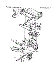Mower Deck parts for Craftsman Front-Engine Lawn Tractor 502255610 from AppliancePartsPros.com