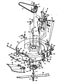 Mower Deck parts for Craftsman Front-Engine Lawn Tractor 502255630 from AppliancePartsPros.com
