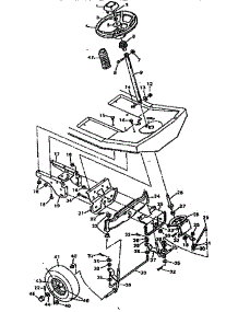 Replacement Parts Steering System parts for Craftsman Front-Engine Lawn Tractor 502255641 from AppliancePartsPros.com