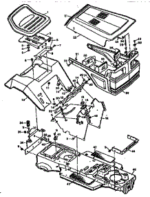 Replacement Parts Chassis & Hood parts for Craftsman Front-Engine Lawn Tractor 502255711 from AppliancePartsPros.com