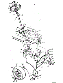 Steering System parts for Craftsman Front-Engine Lawn Tractor 502255712 from AppliancePartsPros.com
